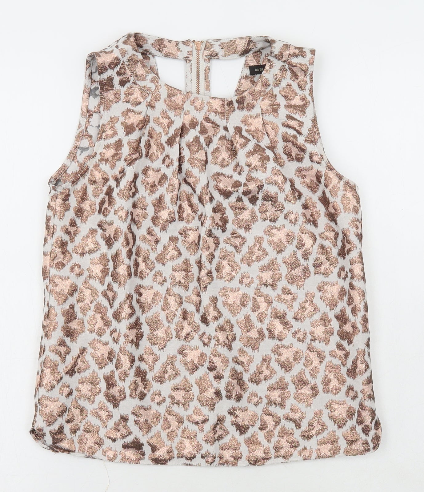 Womens UK Size 6 River Island Multicoloured Basic Tank