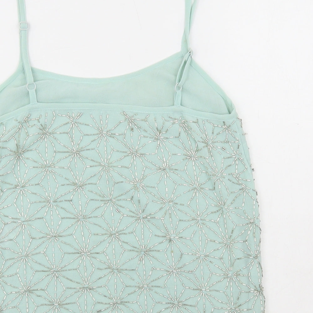 Womens UK Size 8 Topshop Blue Camisole T-Shirt