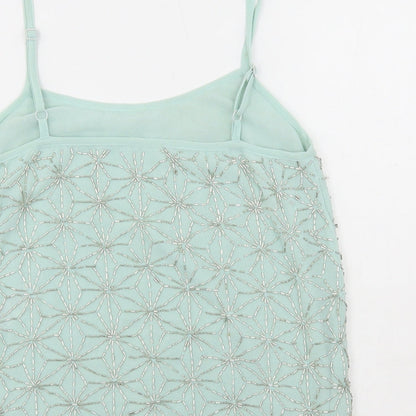 Womens UK Size 8 Topshop Blue Camisole T-Shirt