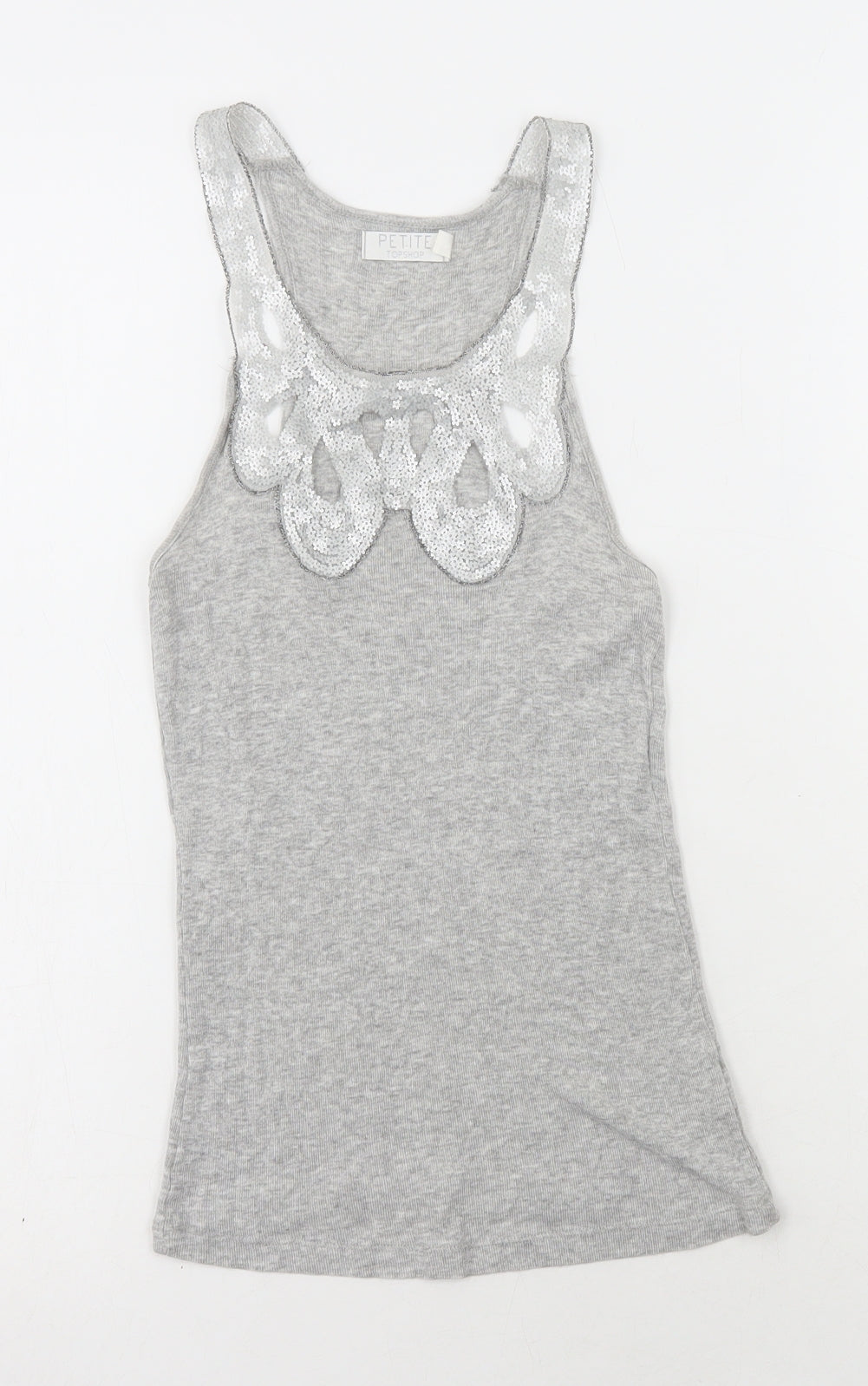 Womens UK Size 6 Topshop Grey Camisole Tank