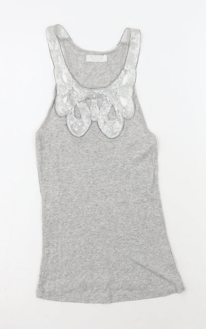 Womens UK Size 6 Topshop Grey Camisole Tank