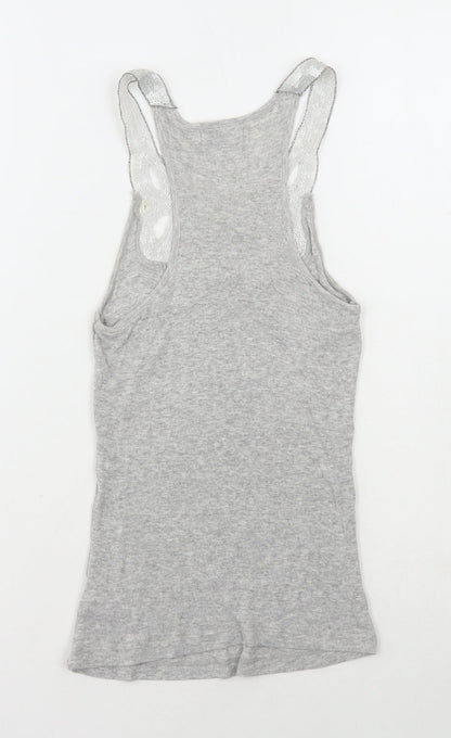 Womens UK Size 6 Topshop Grey Camisole Tank