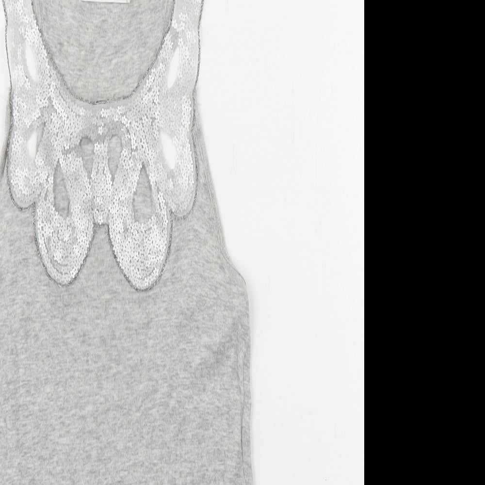 Womens UK Size 6 Topshop Grey Camisole Tank