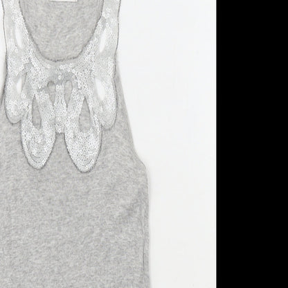 Womens UK Size 6 Topshop Grey Camisole Tank