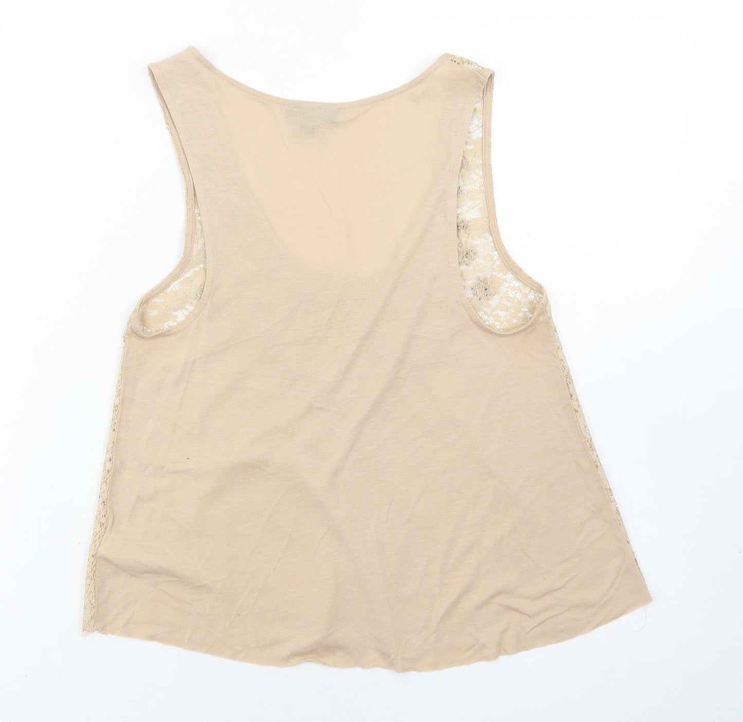 Womens UK Size 8 Topshop Gold Camisole Tank