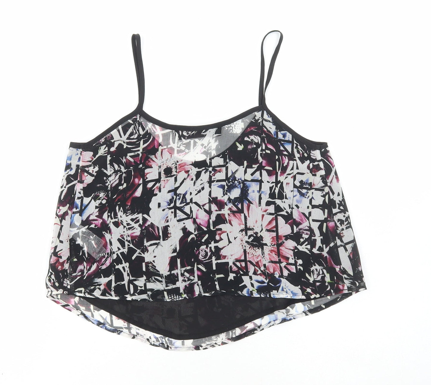 Womens UK Size 6 Topshop Black Cropped Tank
