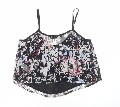 Womens UK Size 6 Topshop Black Cropped Tank