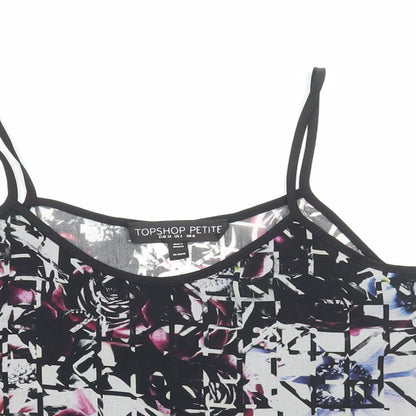 Womens UK Size 6 Topshop Black Cropped Tank