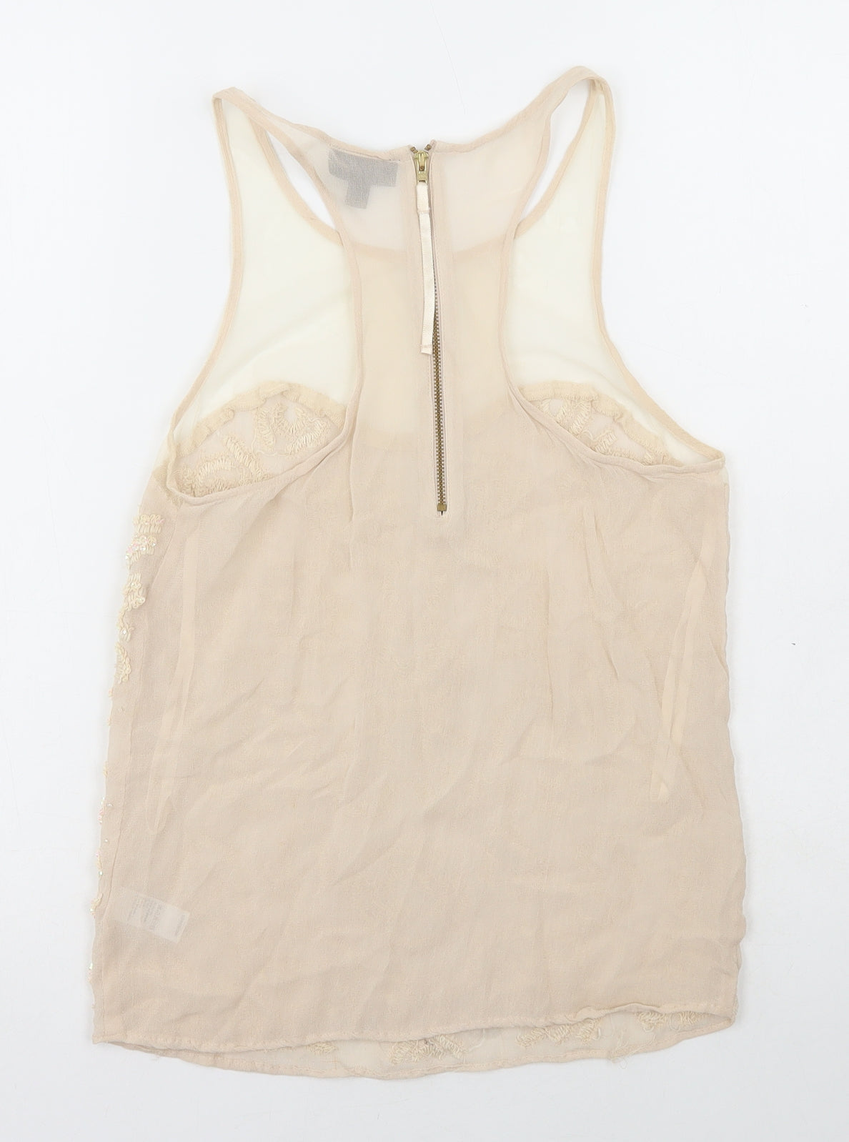 Womens UK Size 6 Topshop Beige Camisole Tank