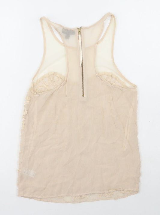 Womens UK Size 6 Topshop Beige Camisole Tank