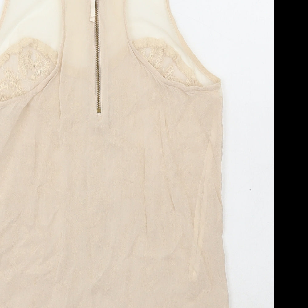Womens UK Size 6 Topshop Beige Camisole Tank
