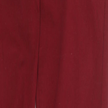 New Look Womens Red Cotton Skinny Jeans Size 8 L29 in Regular Zip