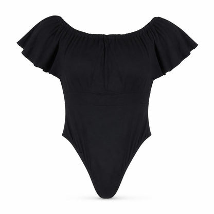 Womens UK Size 14 Boohoo One-Piece Black Leotard