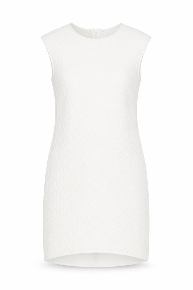 Topshop Womens Ivory Polyester A-Line Size 12 Round Neck Zip