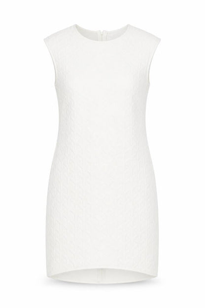 Topshop Womens Ivory Polyester A-Line Size 12 Round Neck Zip
