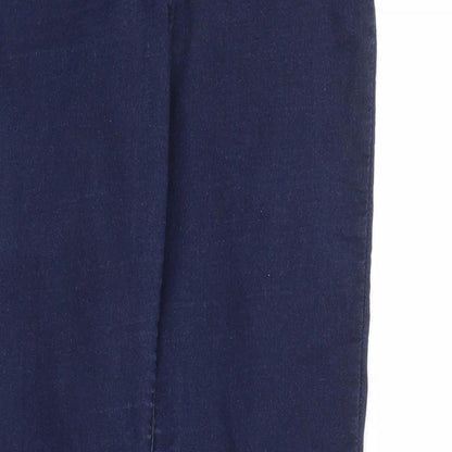New Look Womens Blue Cotton Skinny Jeans Size 8 L30 in Extra-Slim Zip