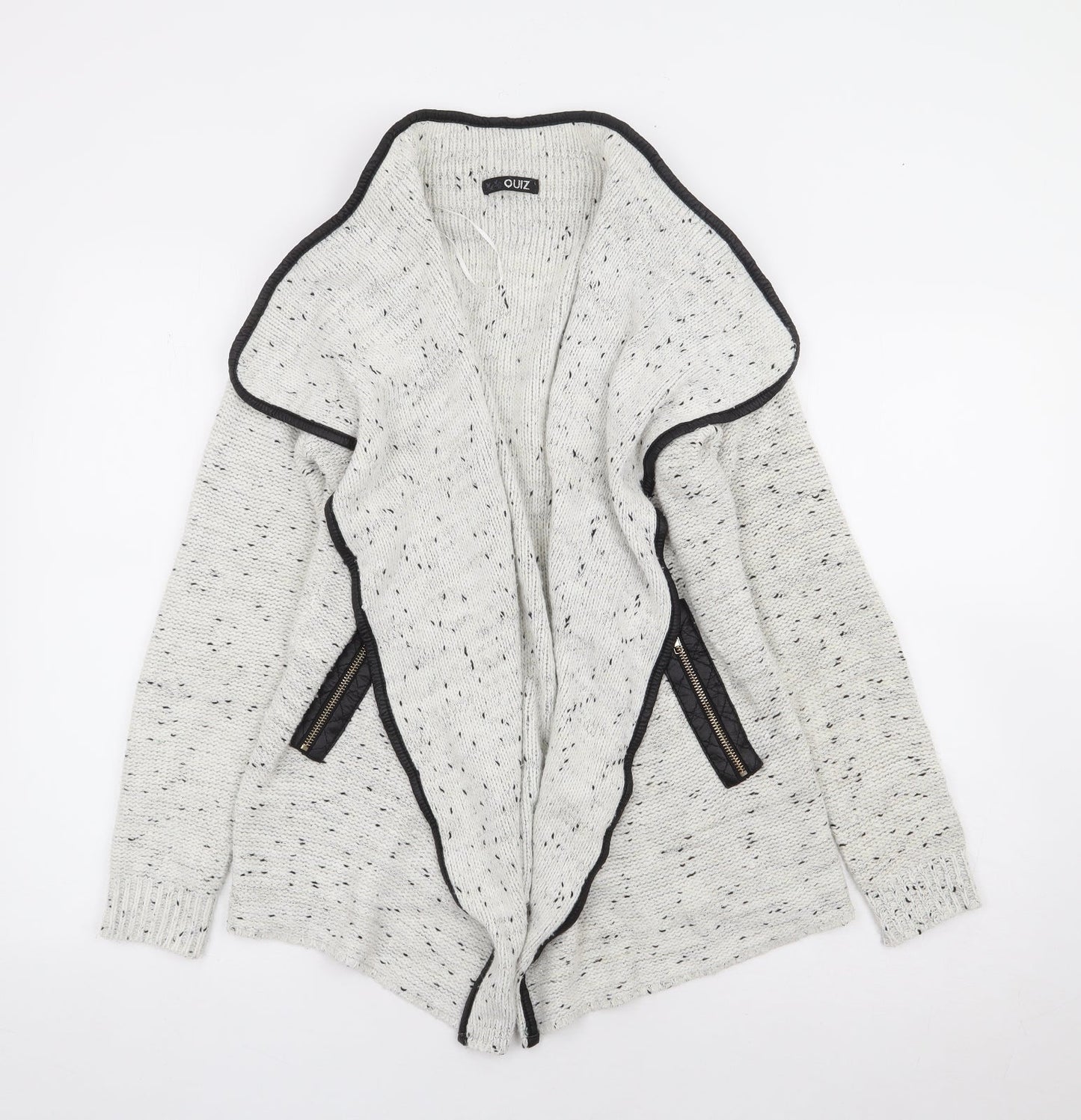 Womens UK Size S Quiz Ivory Cardigan Jumper