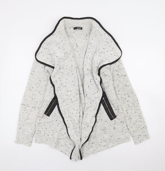 Womens UK Size S Quiz Ivory Cardigan Jumper