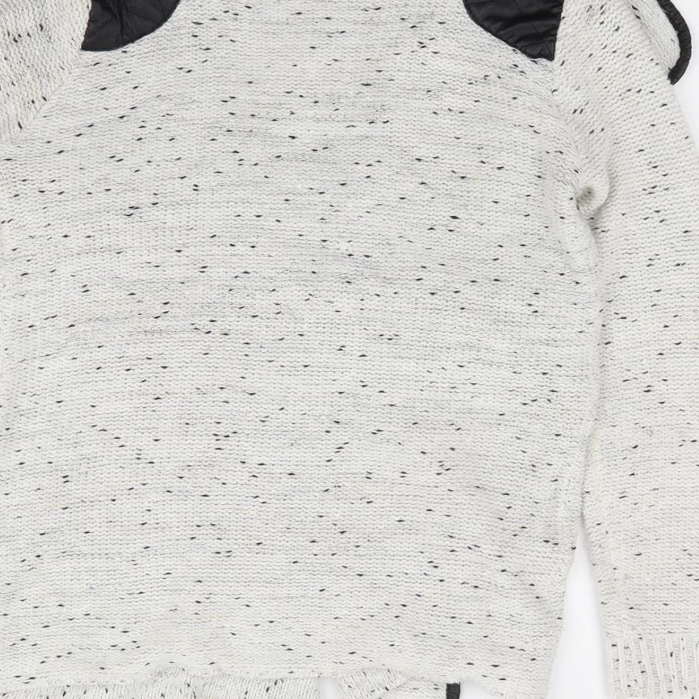 Womens UK Size S Quiz Ivory Cardigan Jumper