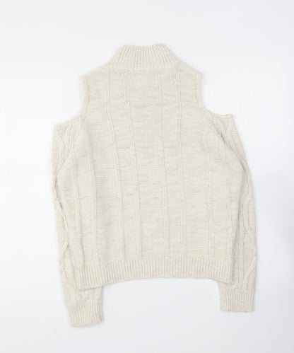 Womens UK Size 8 River Island Ivory Pullover Jumper