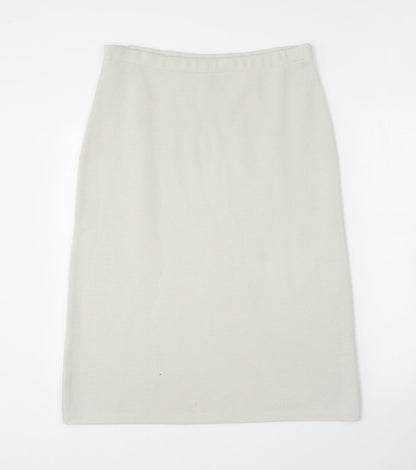 Classics Womens Beige Acrylic A-Line Skirt Size 12