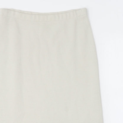 Classics Womens Beige Acrylic A-Line Skirt Size 12