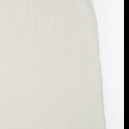 Classics Womens Beige Acrylic A-Line Skirt Size 12