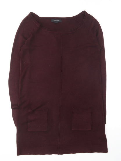 Atmosphere Womens Purple Round Neck Acrylic Pullover Jumper Size 12