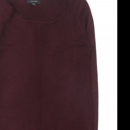 Atmosphere Womens Purple Round Neck Acrylic Pullover Jumper Size 12