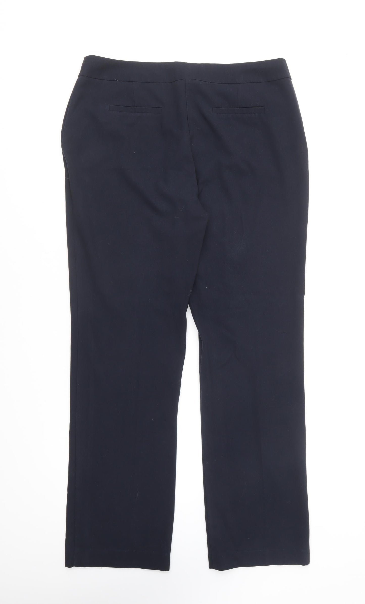 Womens UK Size 12 M&Co Regular Fit  Blue Trousers