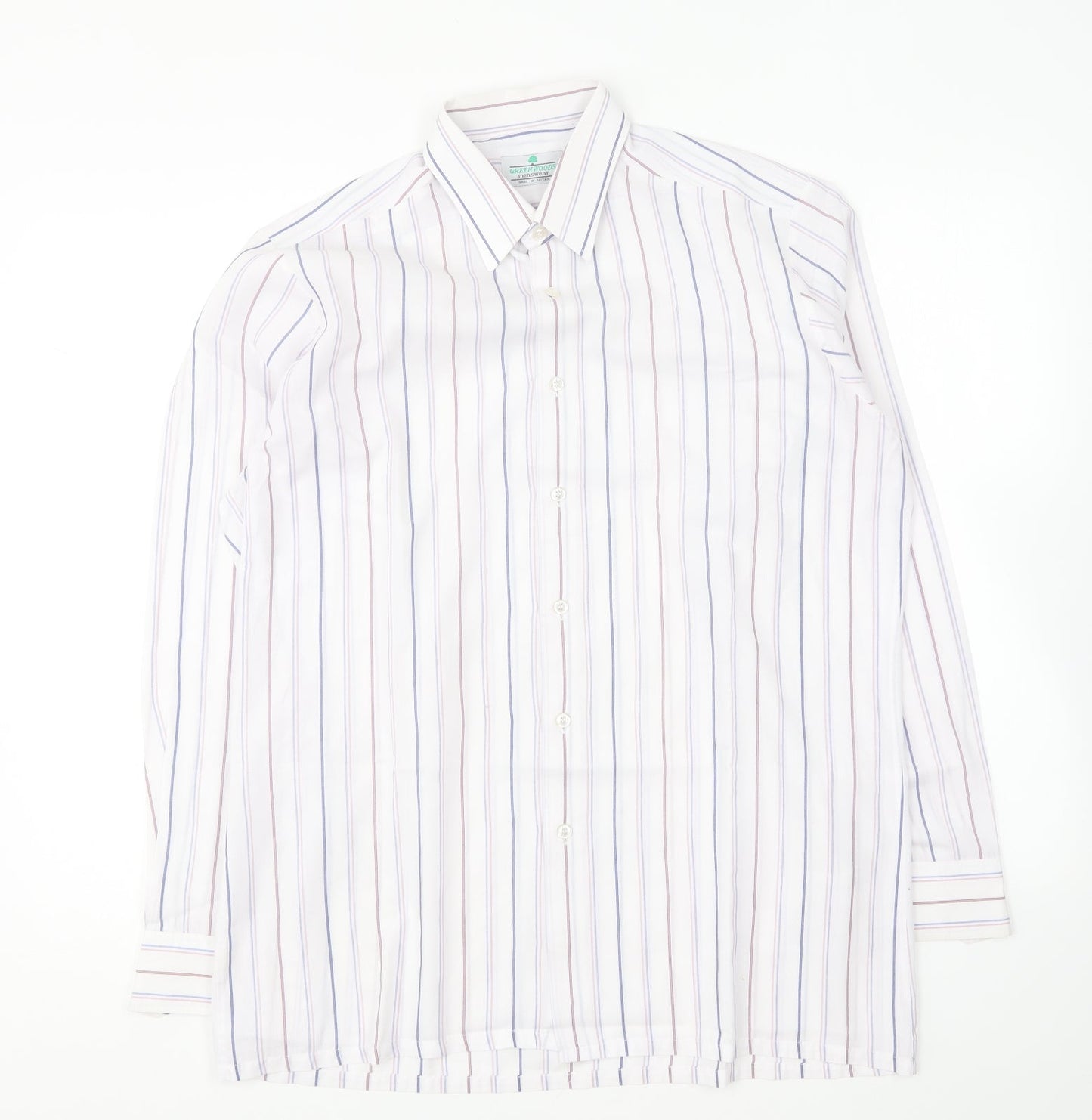 Mens UK Size M Greenwoods Multicoloured  Button-Up Long Sleeve Casual Shirt