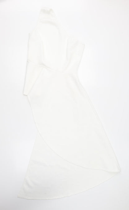 Womens UK Size S Preworn White Basic Blouse