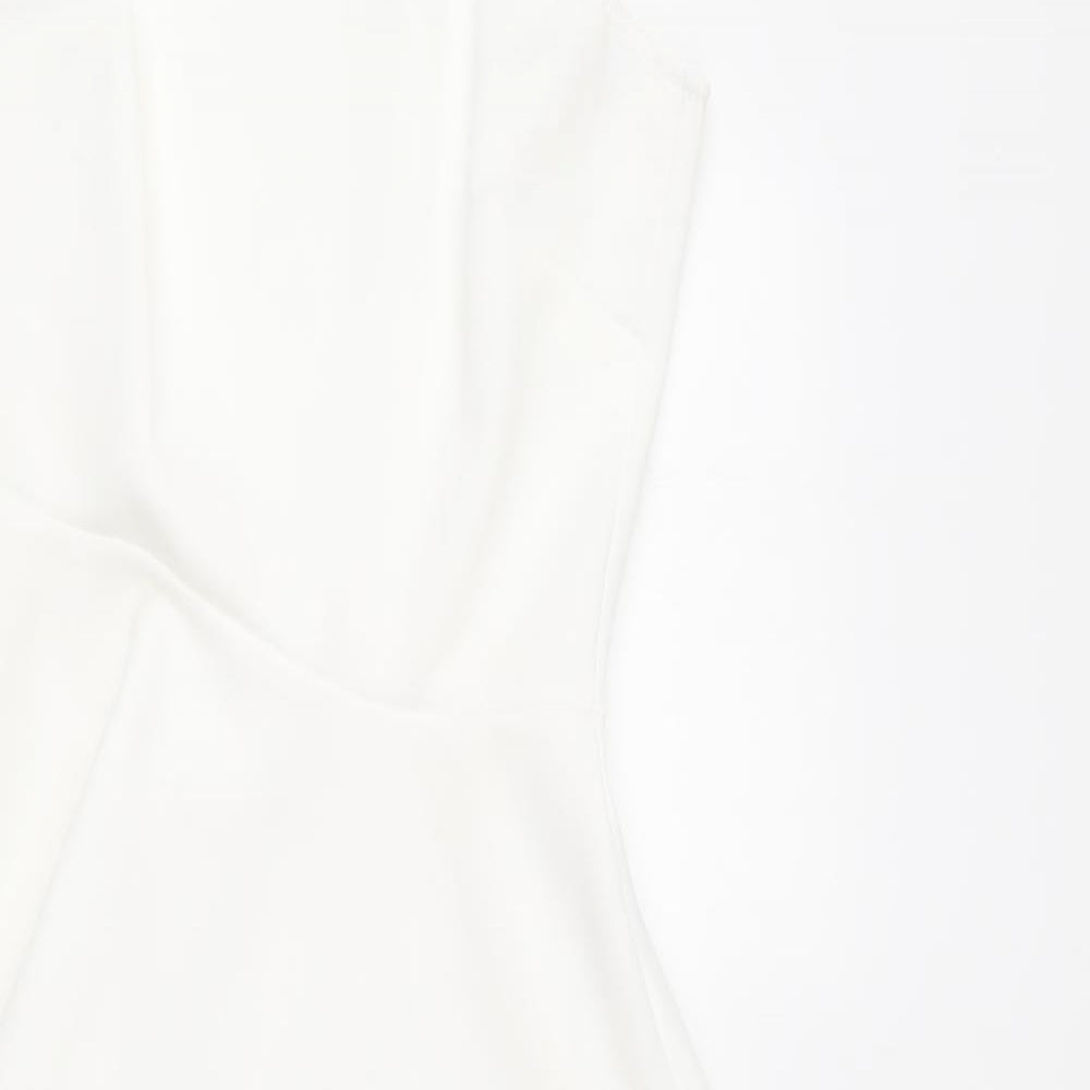 Womens UK Size S Preworn White Basic Blouse