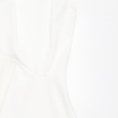 Womens UK Size S Preworn White Basic Blouse