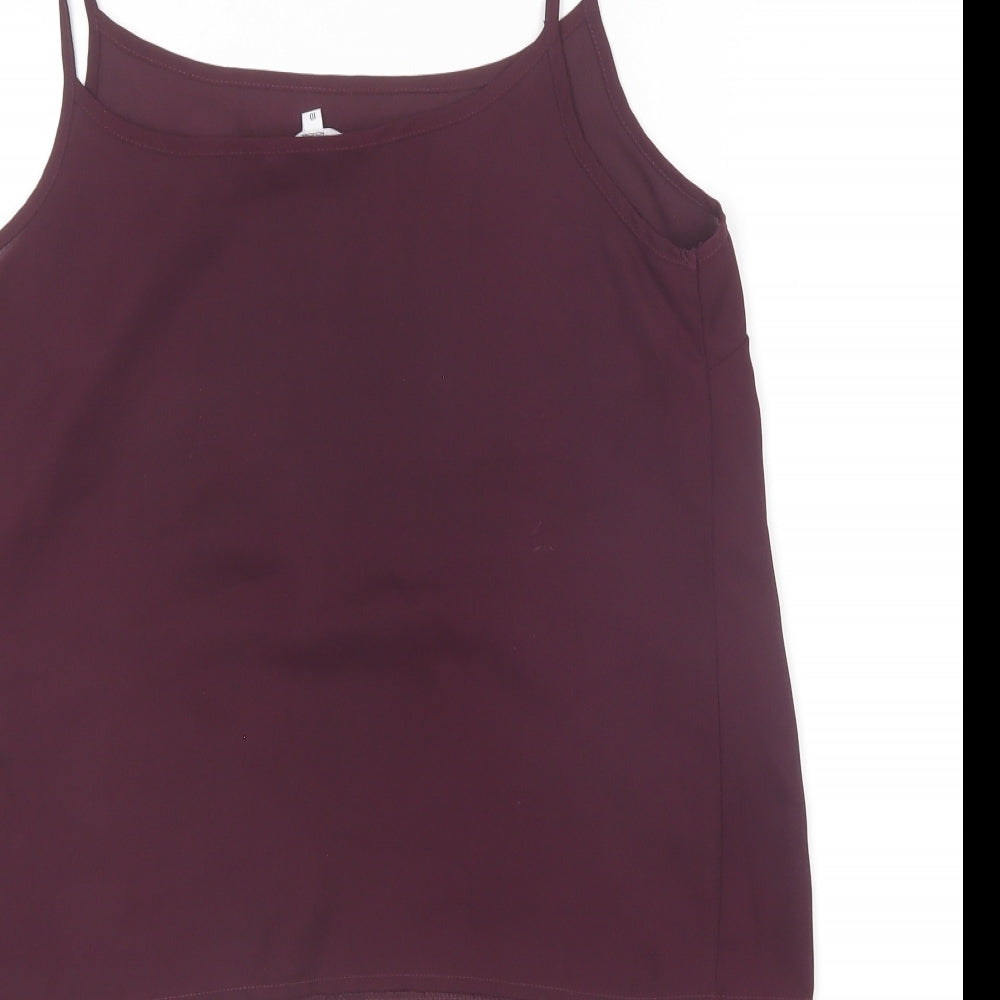Womens UK Size 10 New Look Purple Camisole T-Shirt