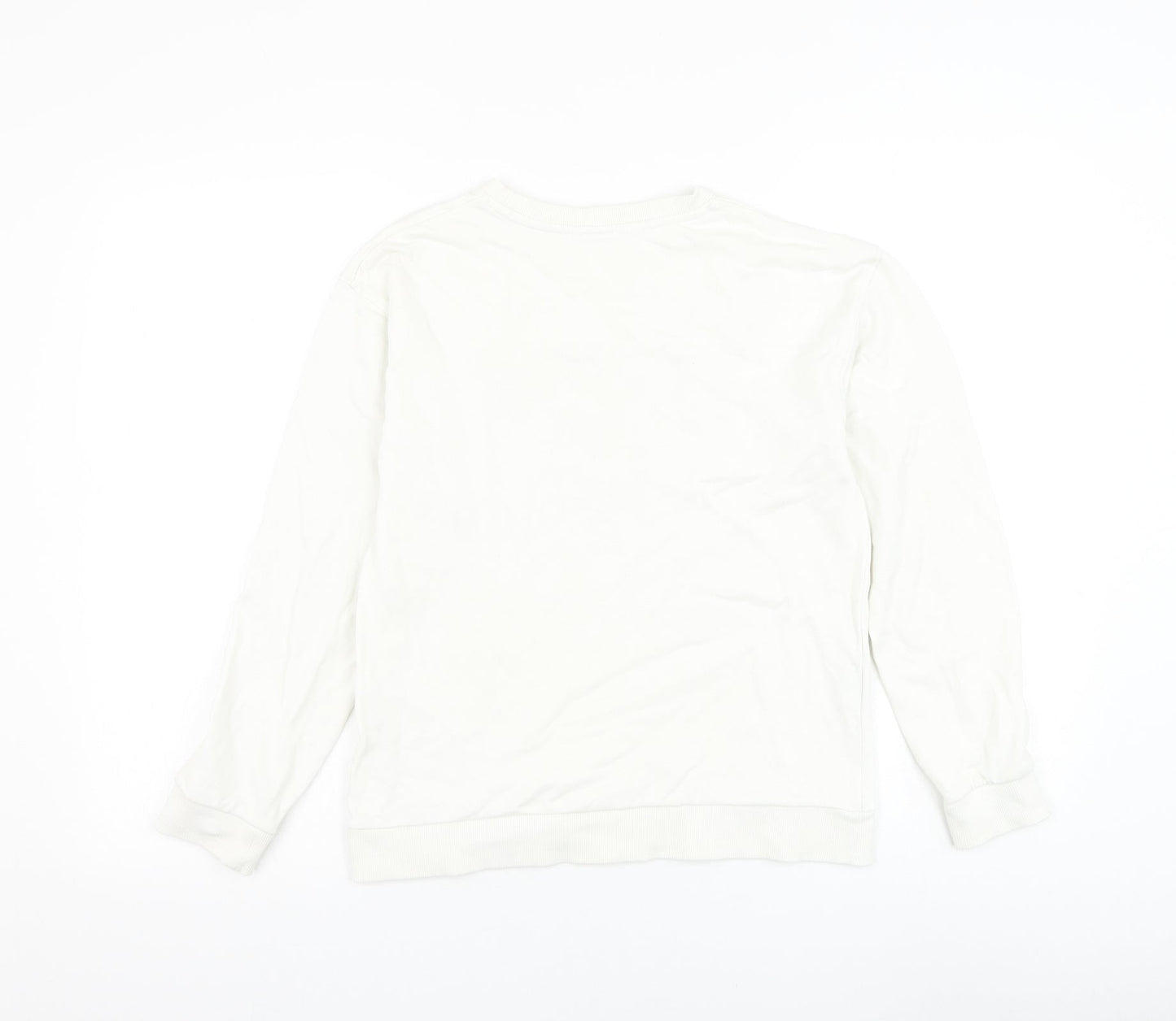 Mango Girls White Cotton Pullover Sweatshirt Size 11-12 Years Pullover - Burlington Vermont