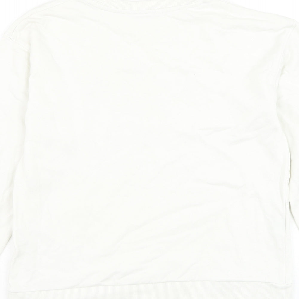Mango Girls White Cotton Pullover Sweatshirt Size 11-12 Years Pullover - Burlington Vermont