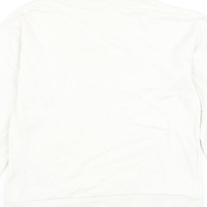 Mango Girls White Cotton Pullover Sweatshirt Size 11-12 Years Pullover - Burlington Vermont
