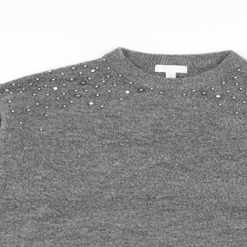 Womens UK Size M H&M Grey Pullover Jumper