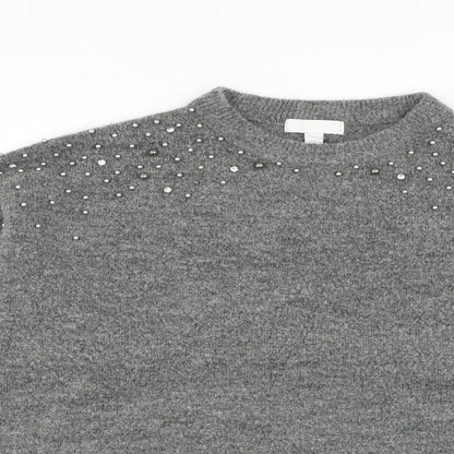 Womens UK Size M H&M Grey Pullover Jumper