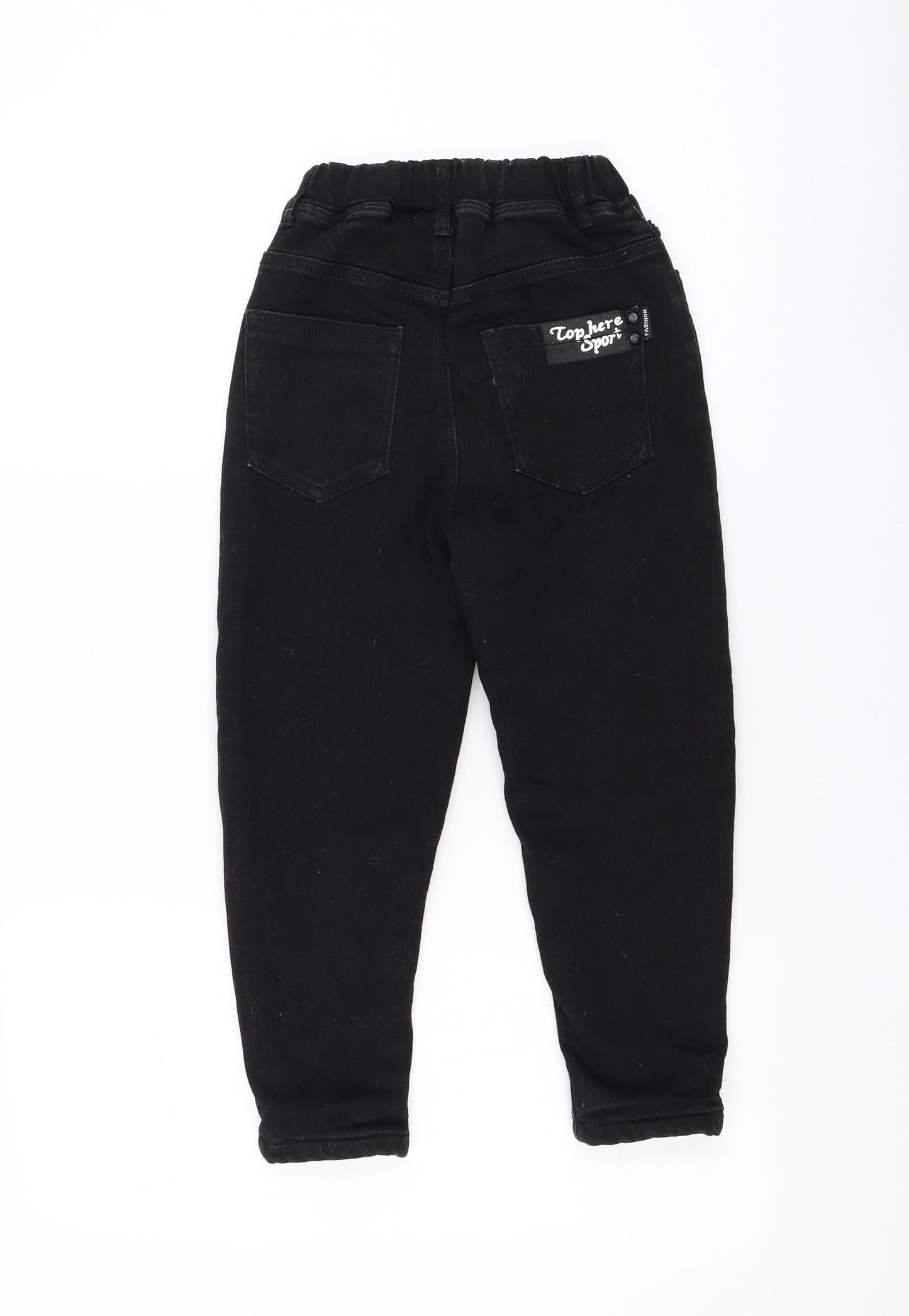 Fashion Cowboy Girls Black Polyester Skinny Jeans Size 11 Years Regular Pullover