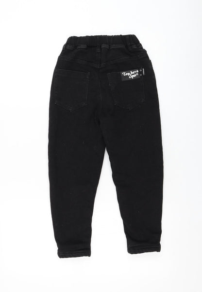 Fashion Cowboy Girls Black Polyester Skinny Jeans Size 11 Years Regular Pullover