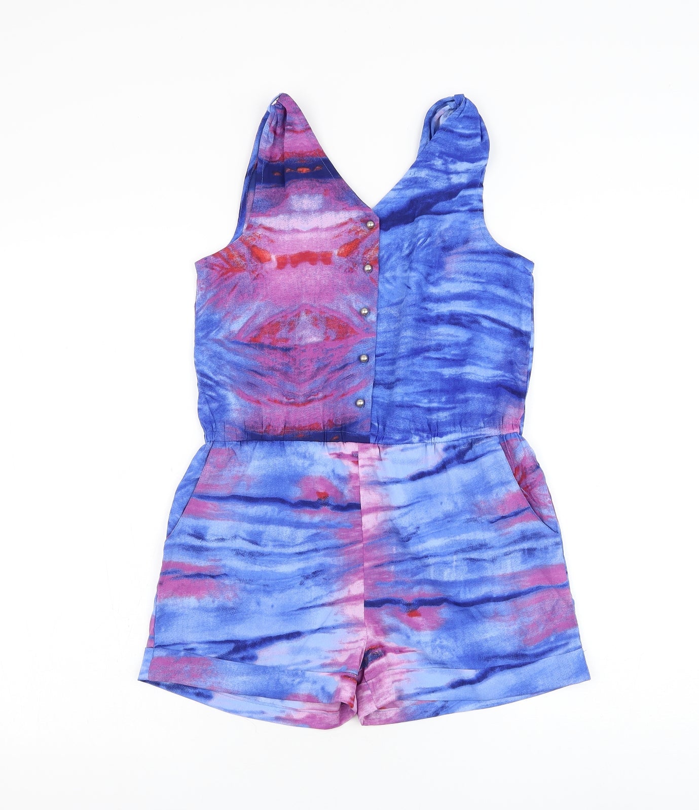 Womens UK Size XS Preworn One-Piece Blue Bodysuit