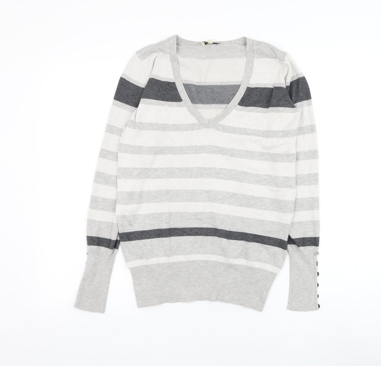 Womens UK Size 12 Papaya Grey Pullover Jumper