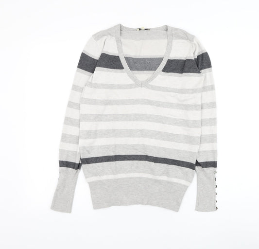 Womens UK Size 12 Papaya Grey Pullover Jumper