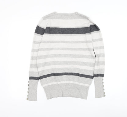 Womens UK Size 12 Papaya Grey Pullover Jumper
