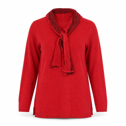 Womens UK Size S Envy Red Pullover Jumper