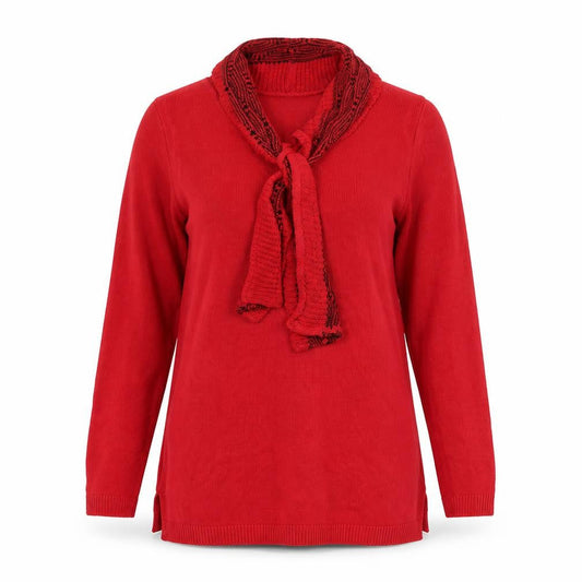 Womens UK Size S Envy Red Pullover Jumper