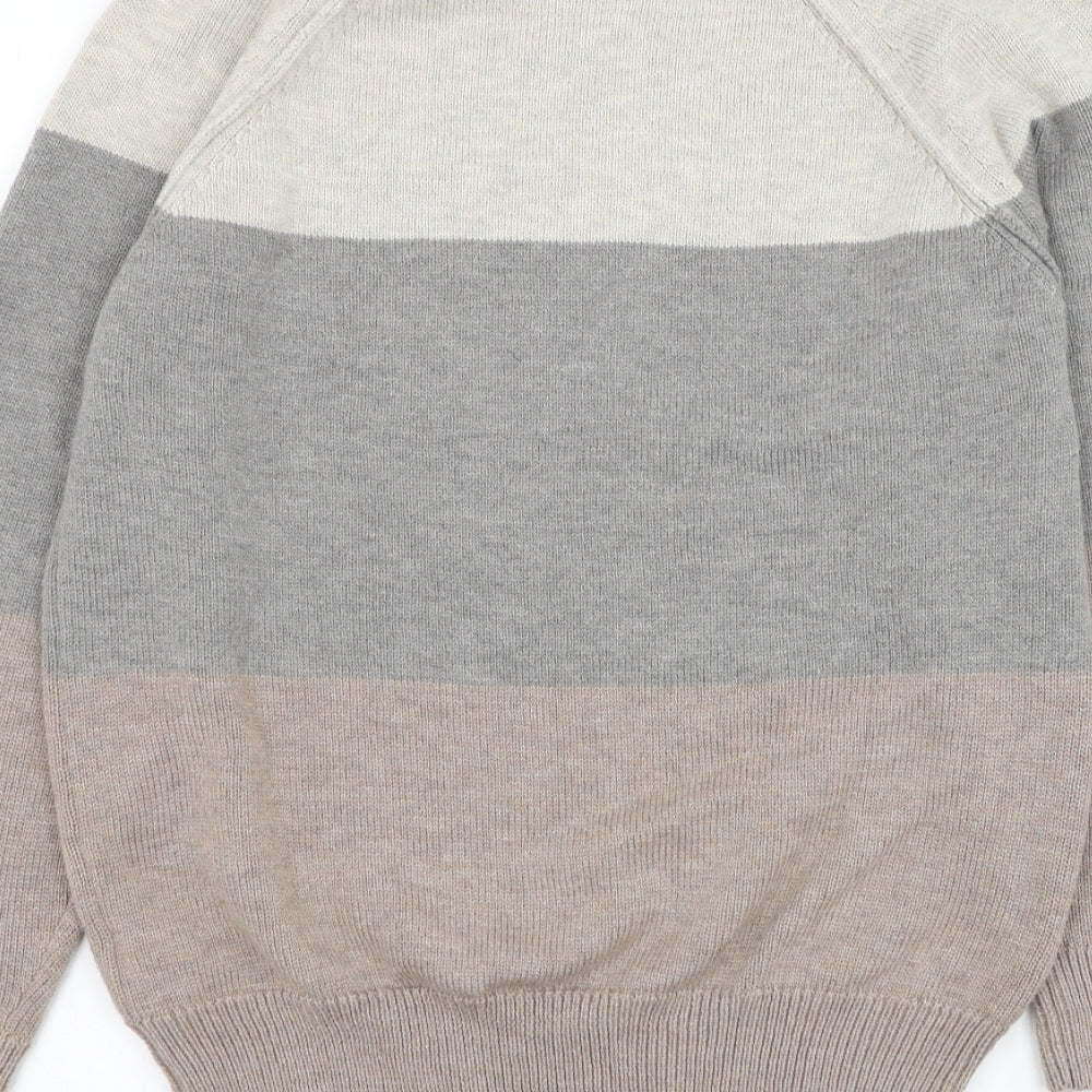 Marks and Spencer Mens Grey Round Neck Polyamide Pullover Jumper Size S