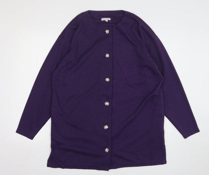 Womens UK Size M South Lodge Purple Cardigan Jumper